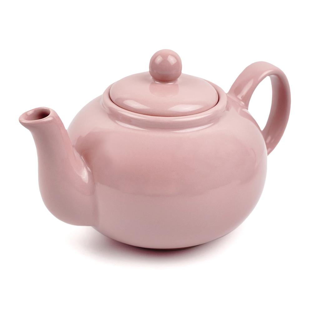 Design Imports RSVP International 16oz Stoneware Teapot, Pink