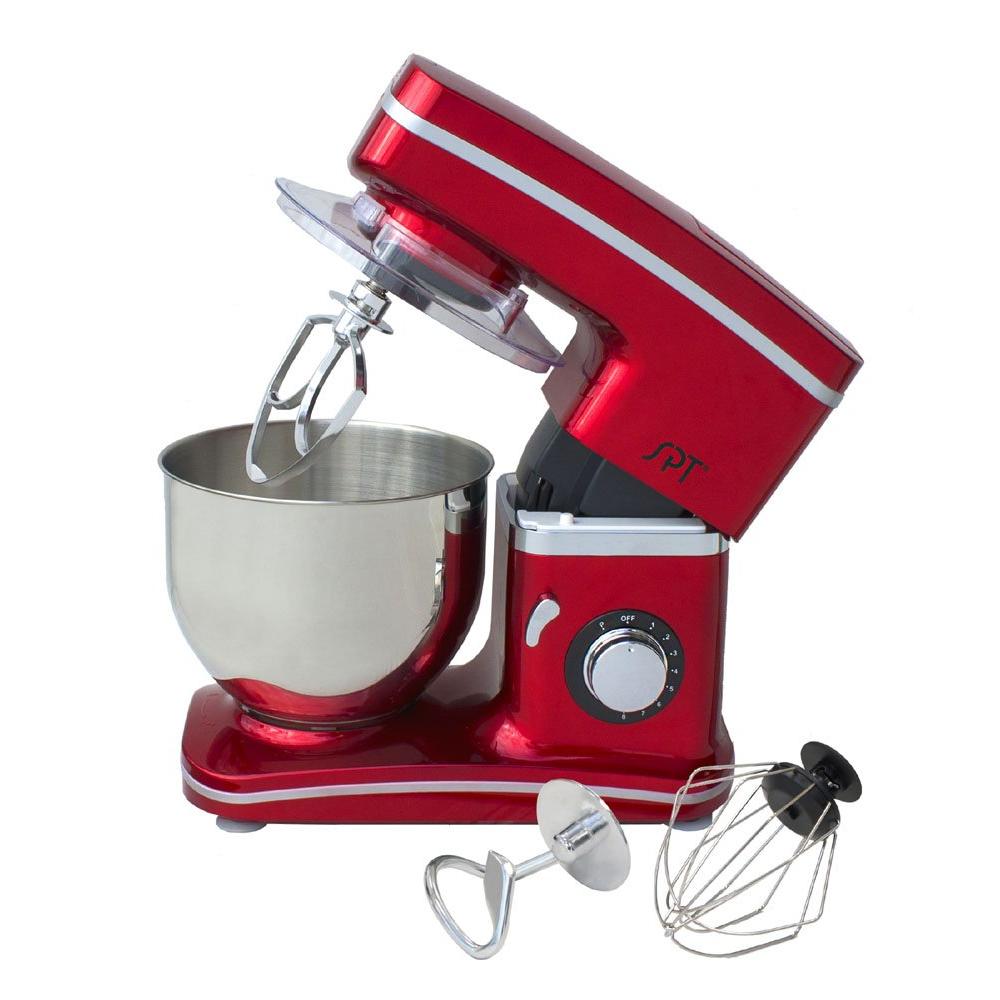 SPT 8-Speed Stand Mixer (Red)