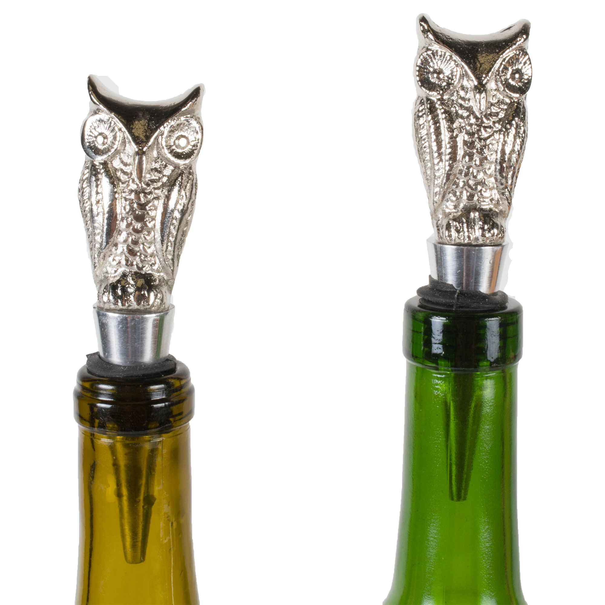 Design Imports DII Silver Rooster Bottle Stopper (Set of 2)