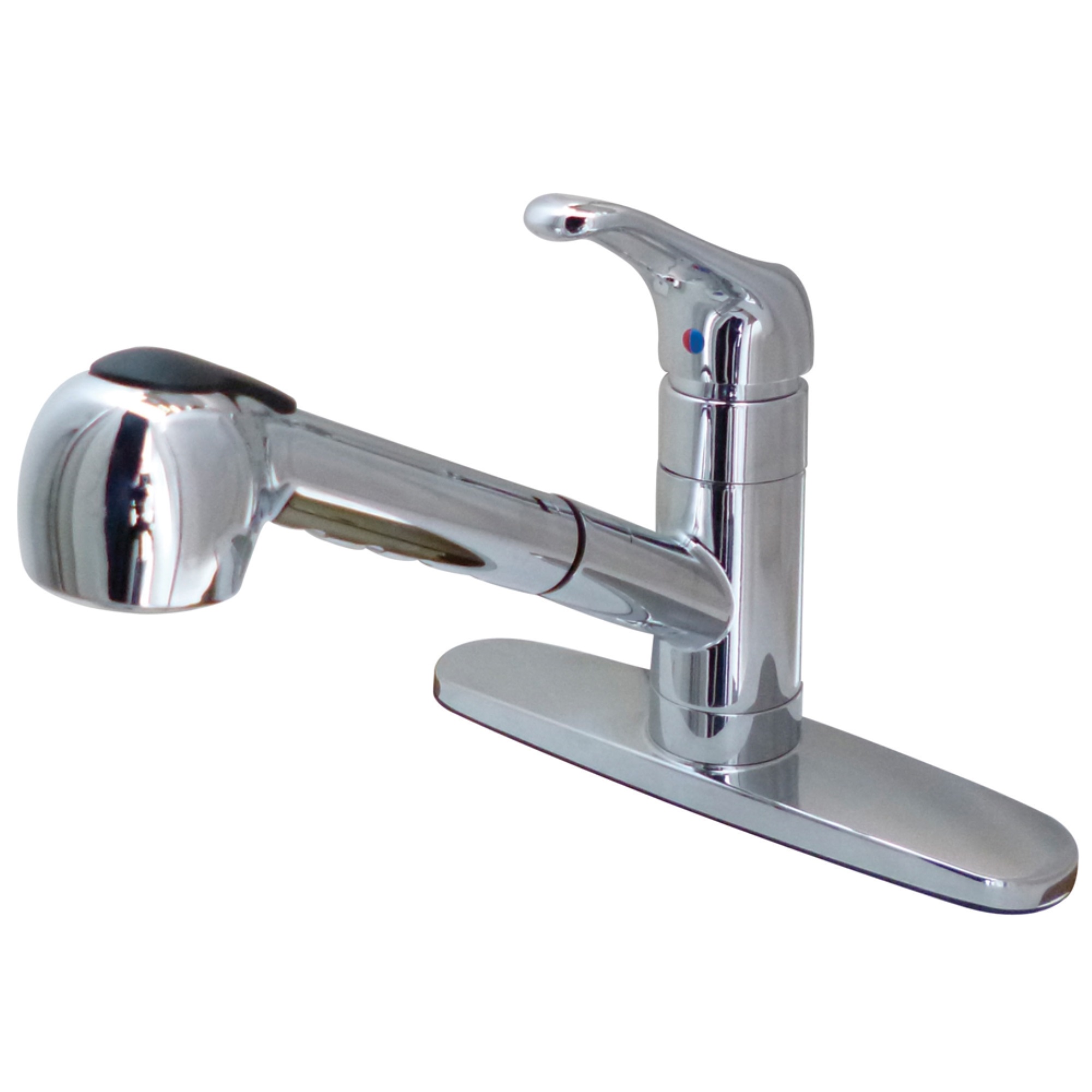 Kingston Brass Gourmetier GSC881NCLSP Century Single-Handle Kitchen Faucet with Pull-Out Sprayer, Polished Chrome