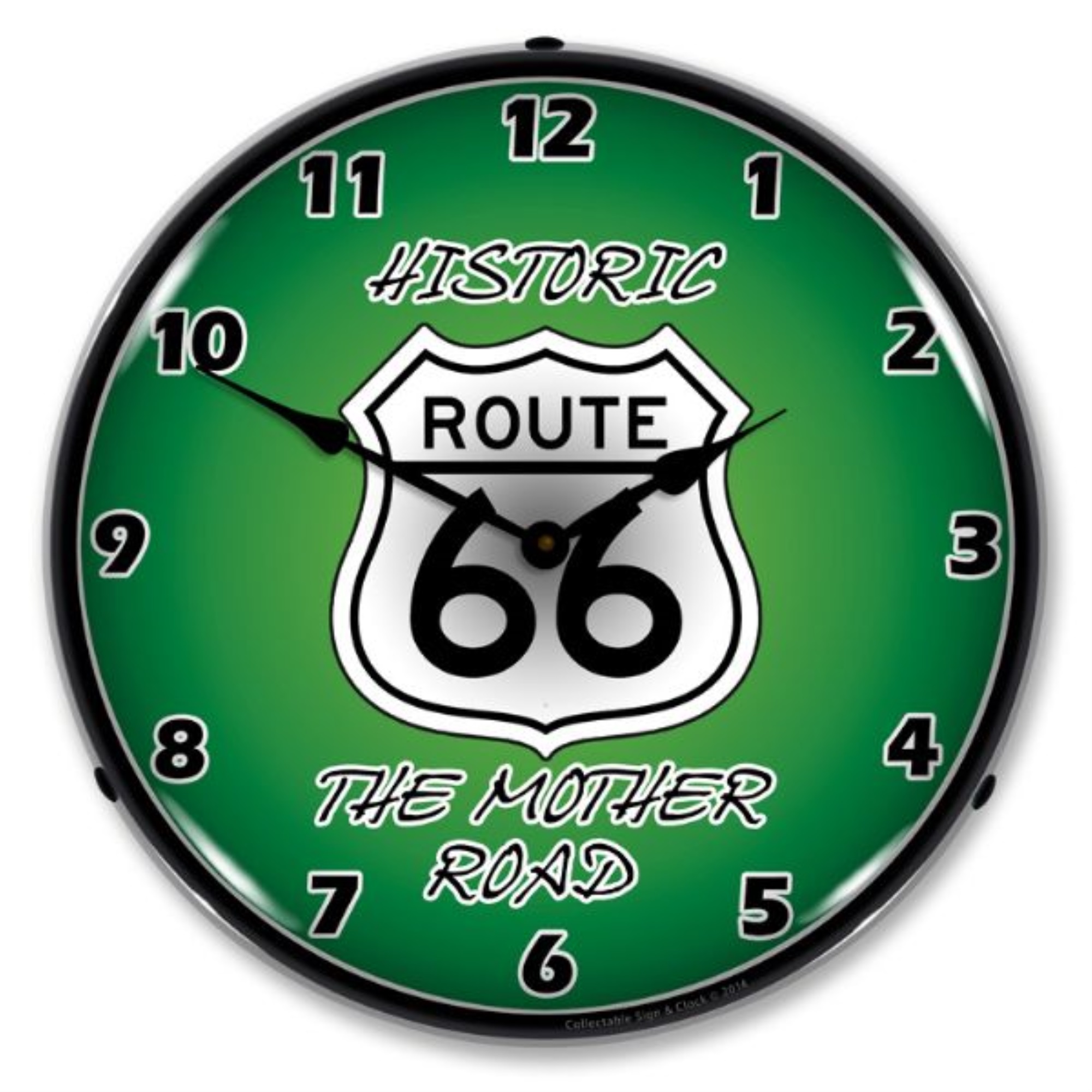 Collectible Sign & Clock RE1405513 Route 66 The Mother Road clock - Made in USA