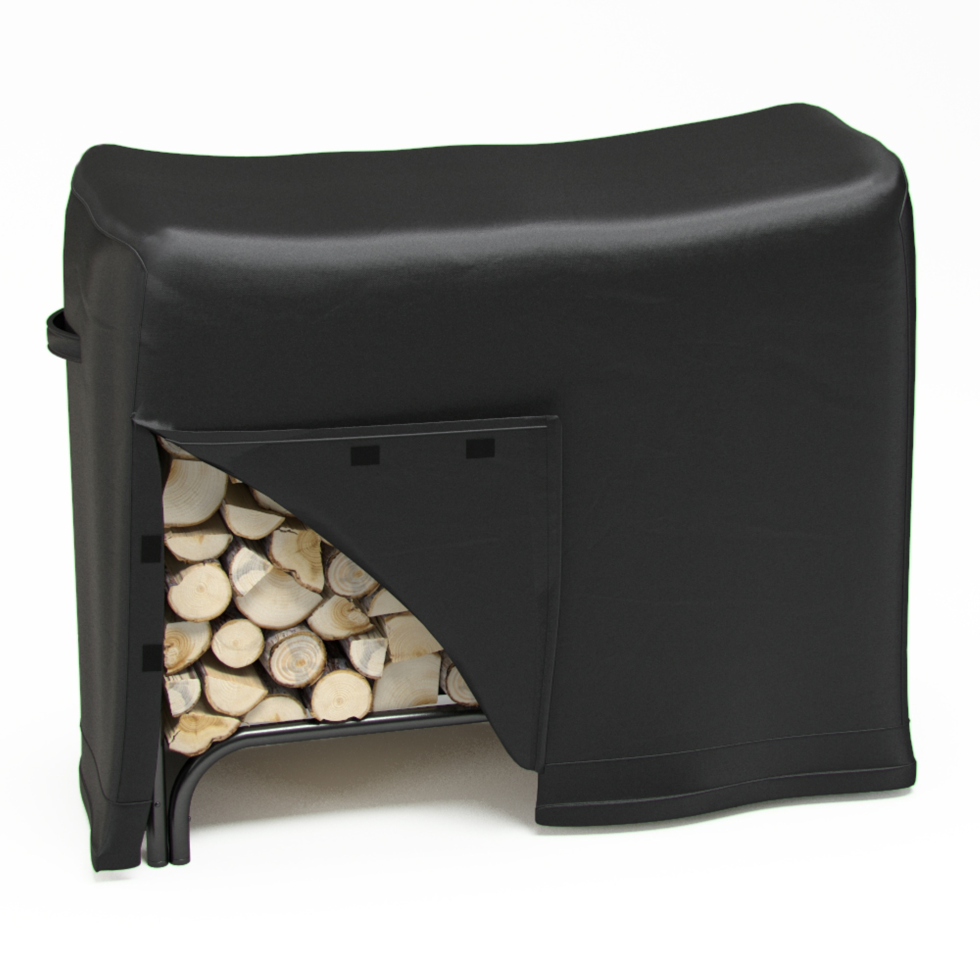 Regal Flame 4 Foot Black Water Resistant Firewood Log Rack Cover  - LRFP1004-EF