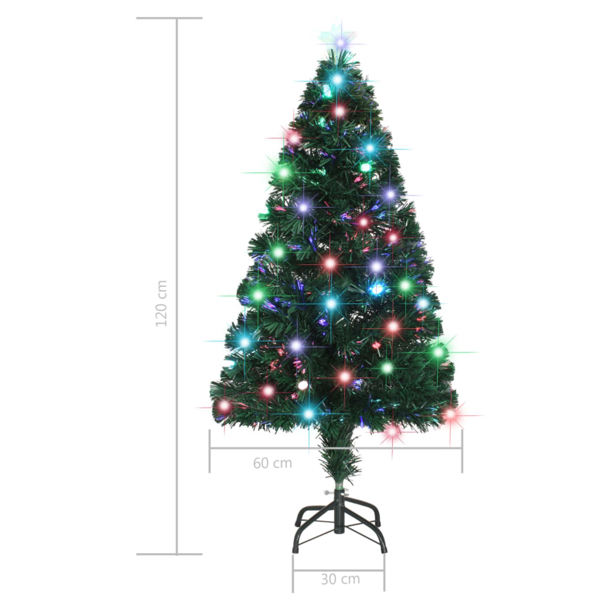 vidaXL Artificial Christmas Tree with Stand/LED 47.2" 135 Branches