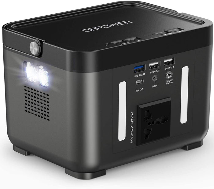 DBPOWER Portable Power Station, 250Wh/250W Lithium-Ion Battery Power