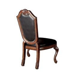 Acme Furniture Acme United Chateau De Ville Black PU & Cherry Side Chair (Set-2)