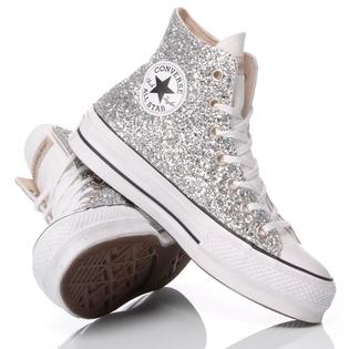 Women's silver converse Clearance