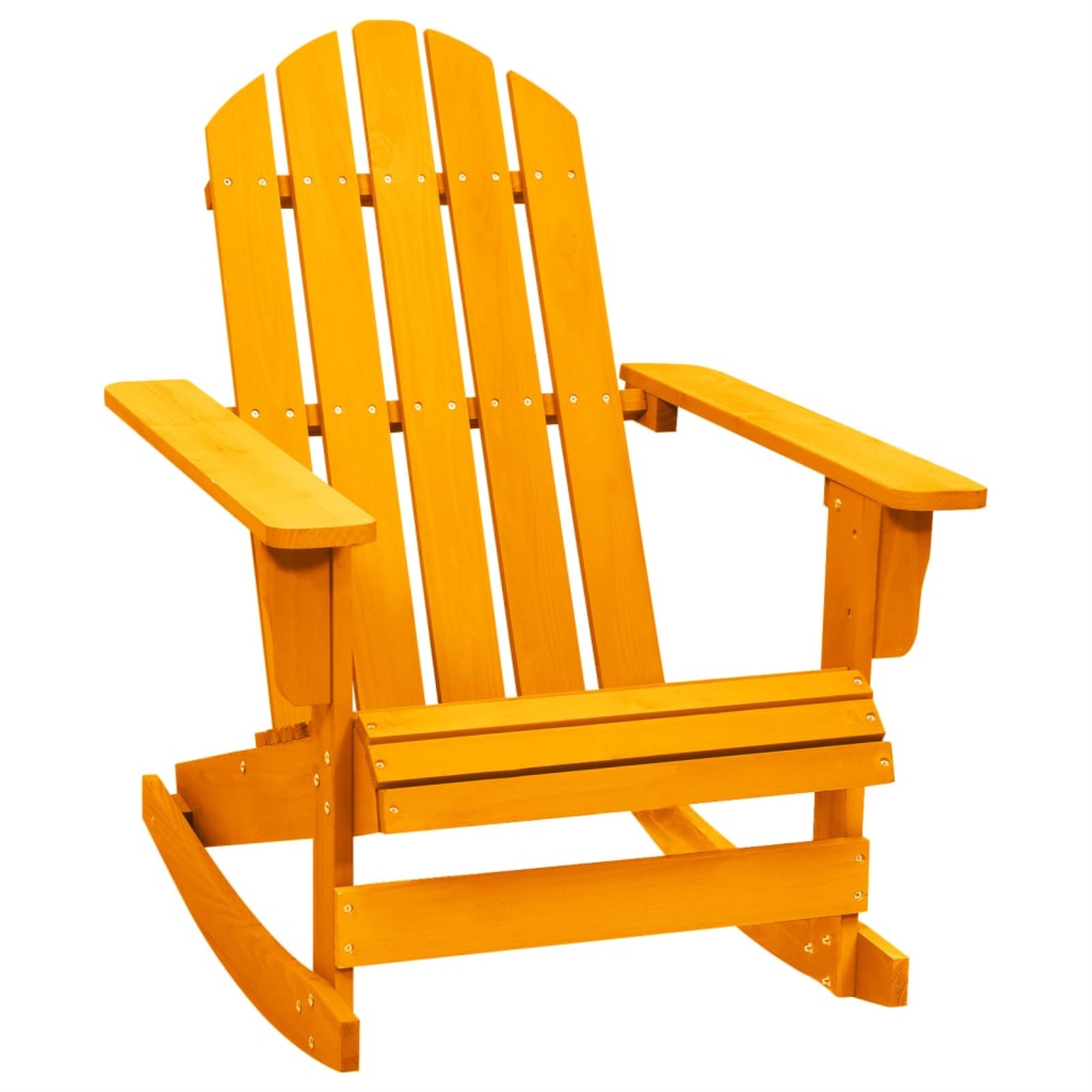 vidaXL Patio Adirondack Rocking Chair Solid Fir Wood Orange Orange