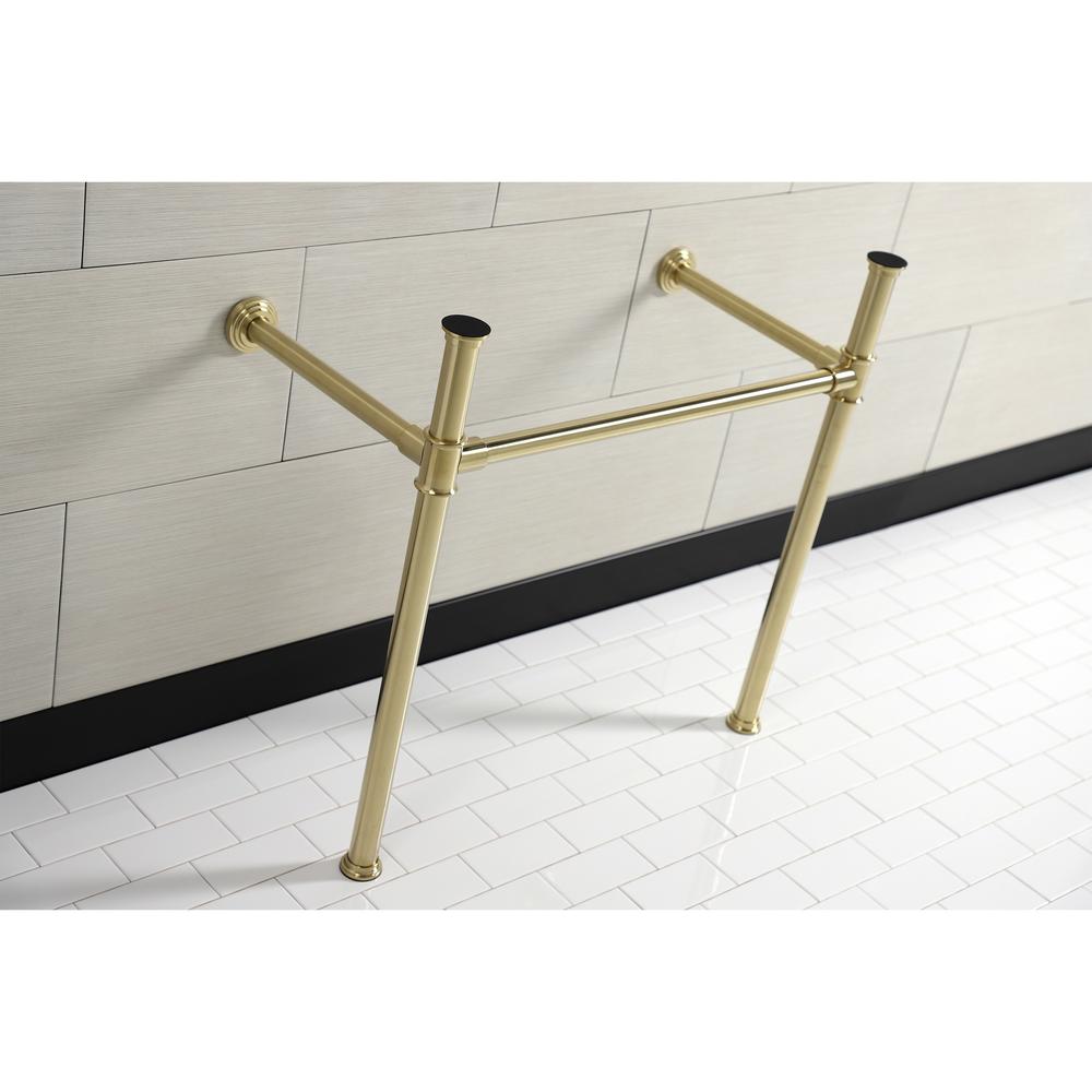 Fauceture Kingston Brass VPB13687 Fauceture Stainless Steel Console Sink Legs, Brushed Brass
