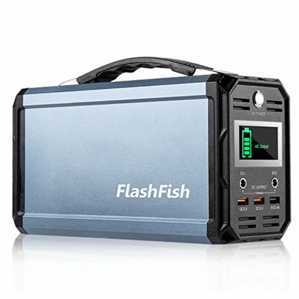 FF FLASHFISH 300W Solar Generator, FlashFish 60000mAh Portable Power Station Camping Potable Generator