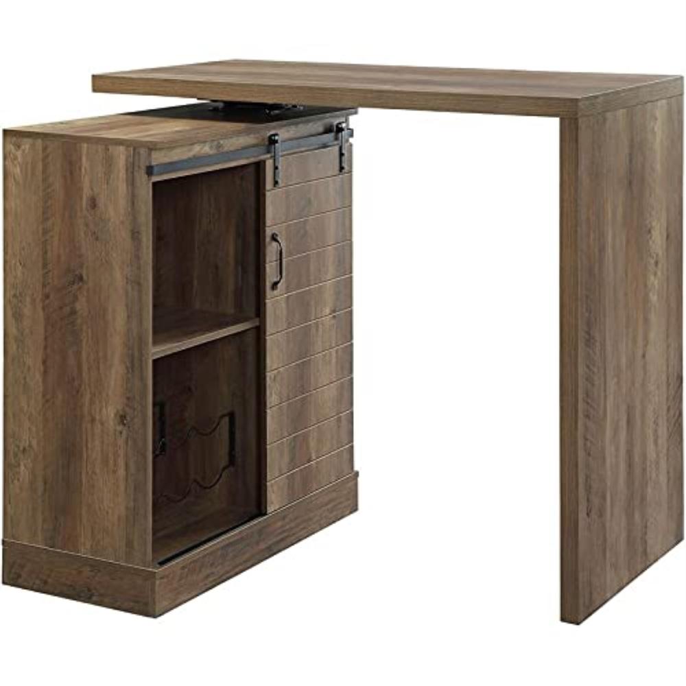 Acme Furniture DN00153 - Bar Table, Rustic Oak Finish - Quillon