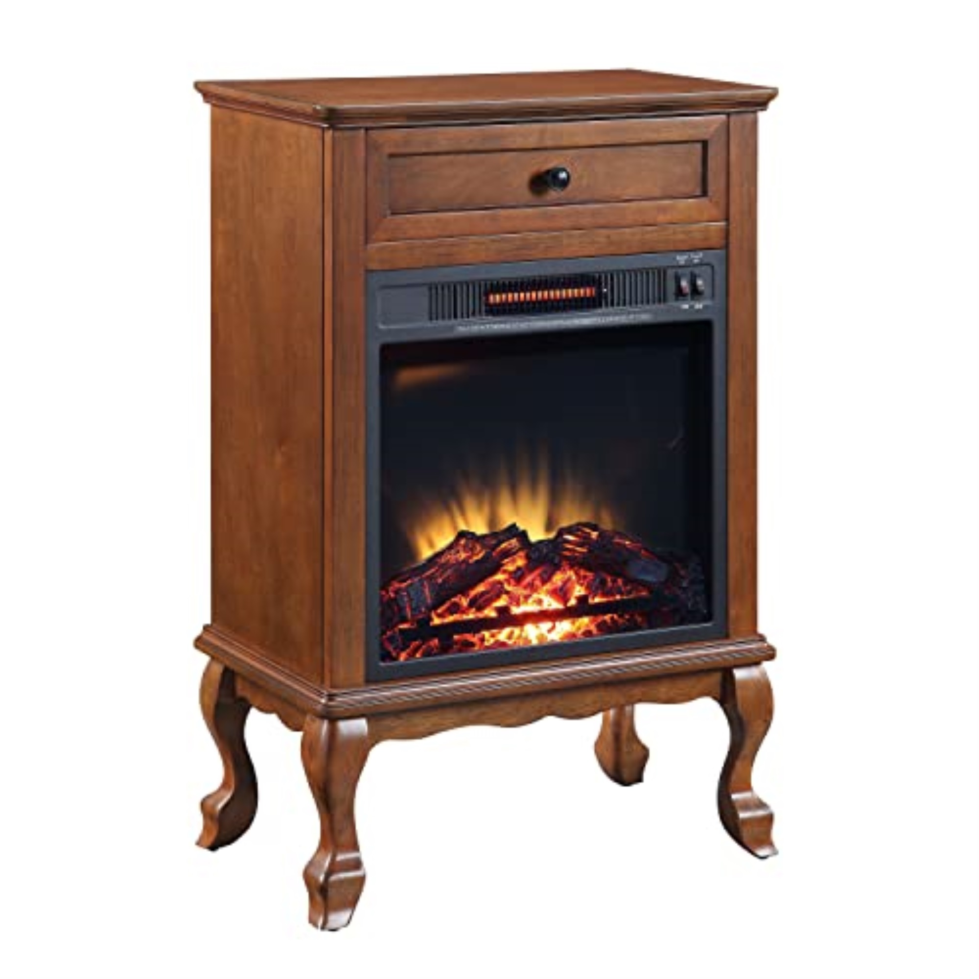 Acme Furniture AC00855 - Fireplace, Walnut Finish - Eirene