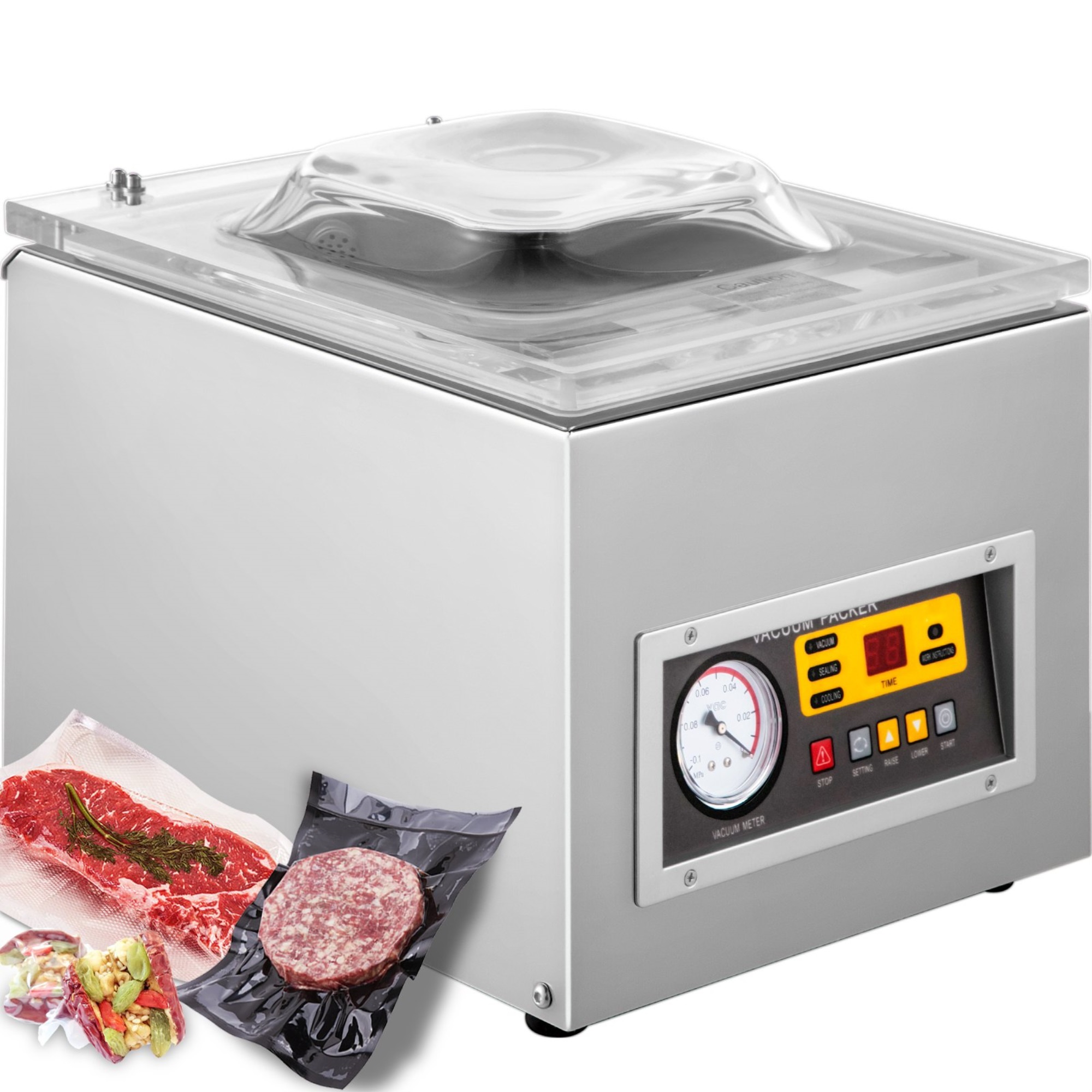 VEVOR 120w Vacuum Chamber Sealer Food Sealing Machine Commercial Packing Machine