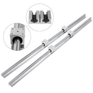 VEVOR 2pcs Linear Guide Rail Sbr20-1200mm Shaft Rods 4x Sbr20uu Blocks ...