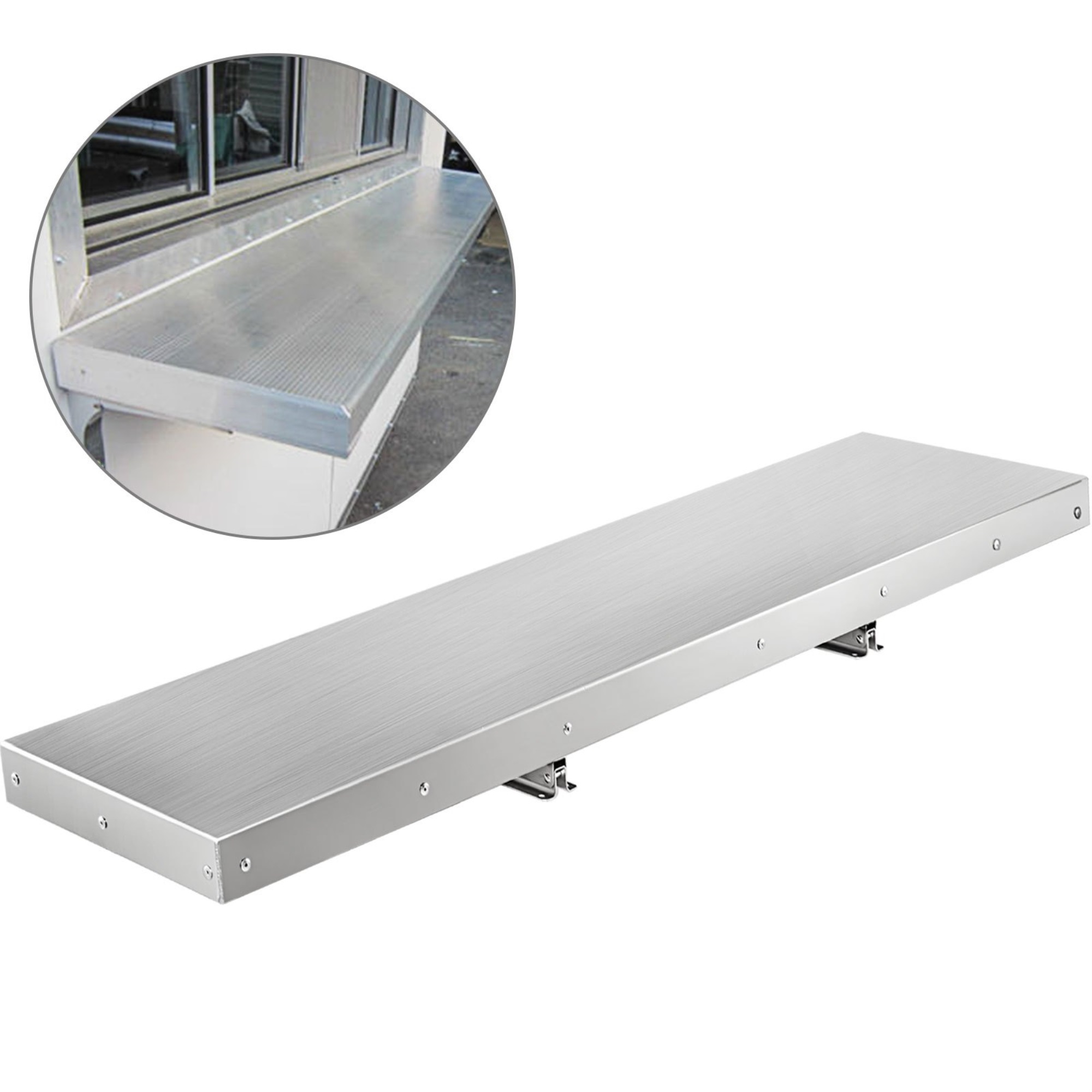 VEVOR 4 Foot Shelf For Concession Window Tabletop Foldable Food Truck Accessories