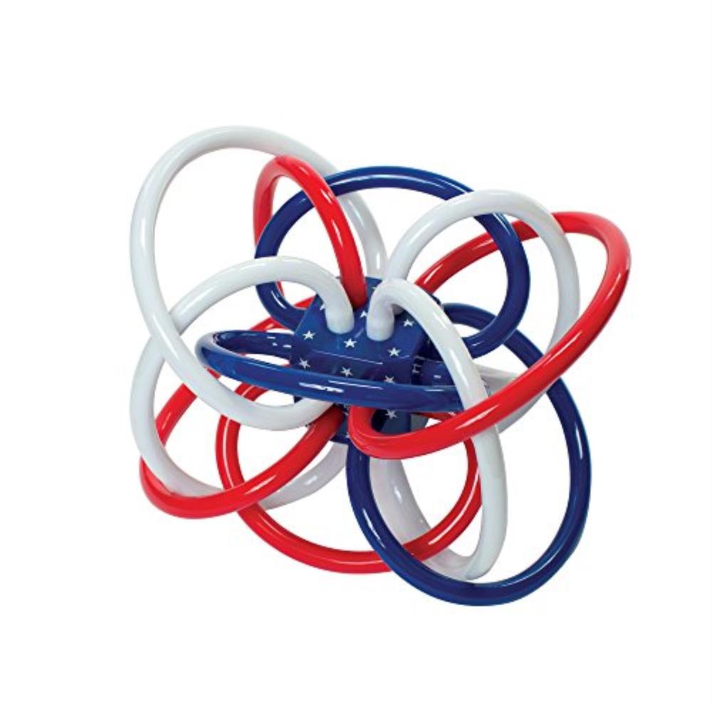 The Manhattan Toy Co Manhattan Toy Red, White, and Blue Winkel Rattle and Teether Baby Toy