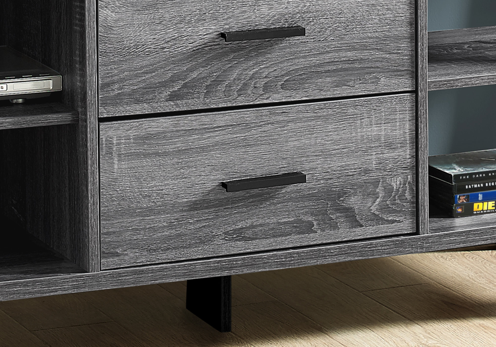 Monarch Specialties TV STAND - 60"L / GREY-BLACK WITH 2 STORAGE DRAWERS
