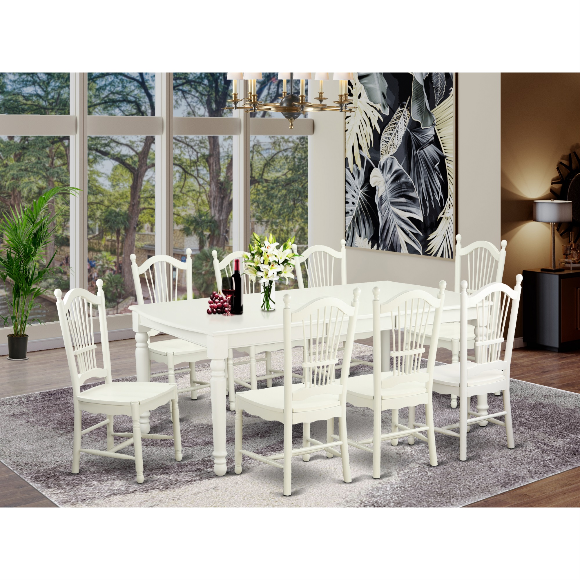 East West Furniture AMDR3-LWH-07 - Set di tavolo da pranzo East West Furniture AMDR3-LWH-07 - Set di tavolo da pranzo