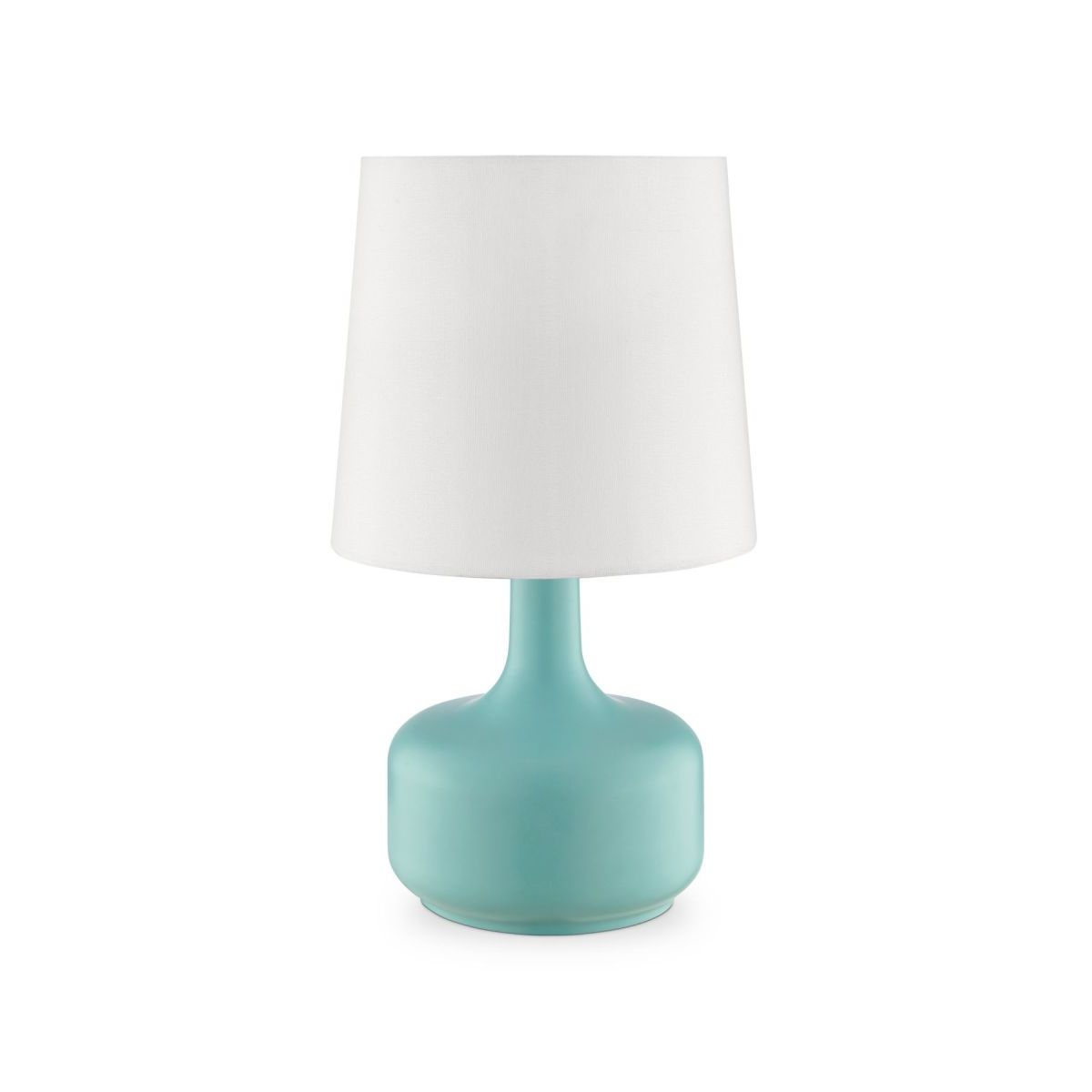 OK Lighting 17.25"H Cheru Teal Table Touch Lamp