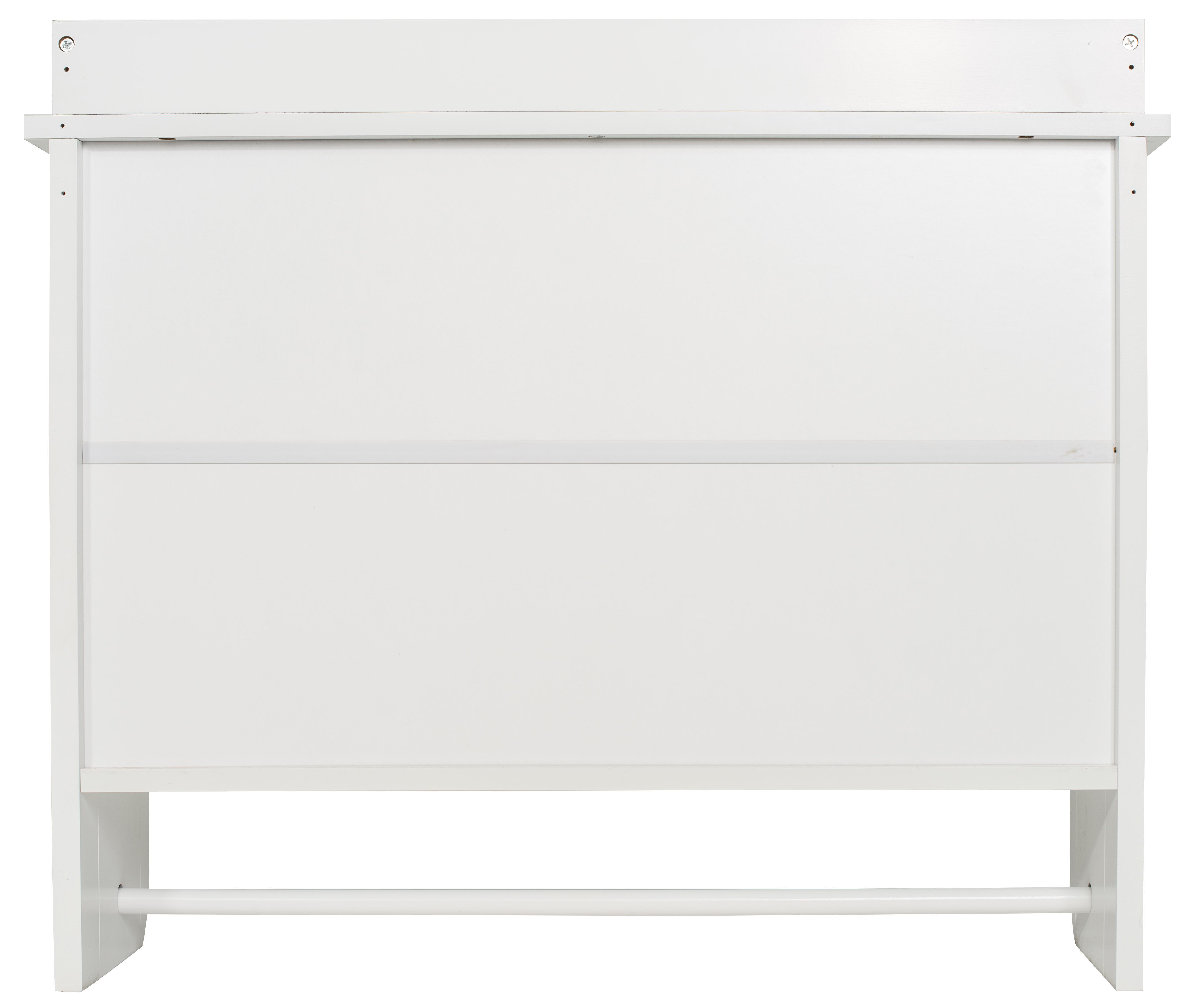 W. C. Redmon Co. Contemporary Country Wall Shelf With Towel Bar, White