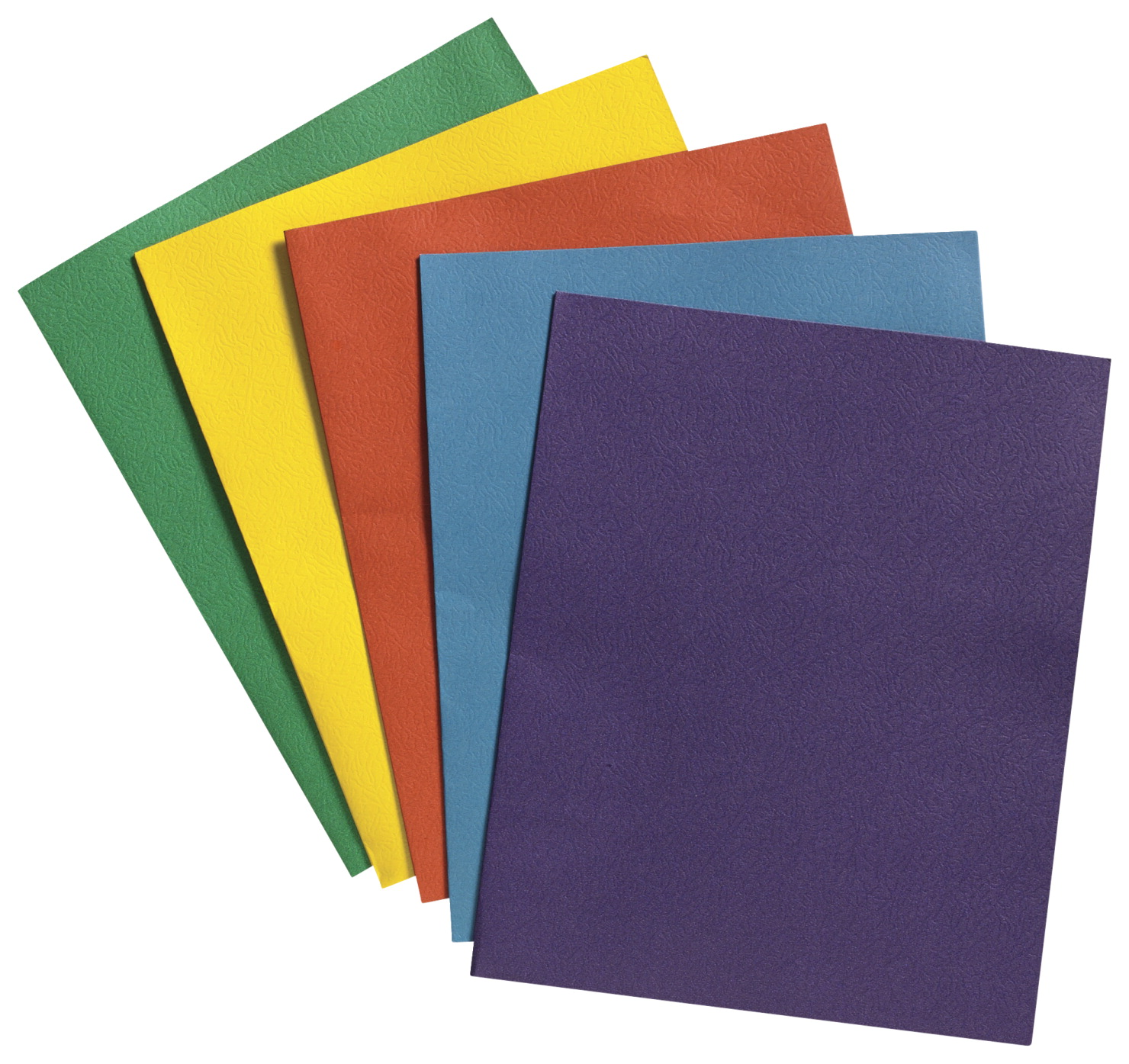 Three-Color Stone Manufacture Ltd School Smart Extra Large 2-Pocket Folder, Assorted Colors, Pack of 25