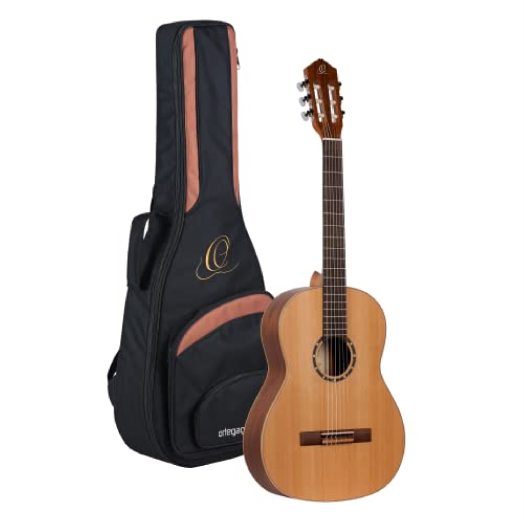 Ortega Guitars Family Series Full Size Slim Neck Nylon String Classical Guitar with Bag