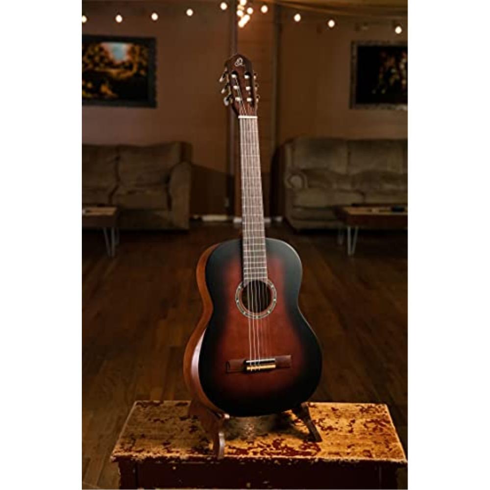 Ortega Guitars Family Series Pro with Arm Rest Solid Top Nylon Classical Guitar