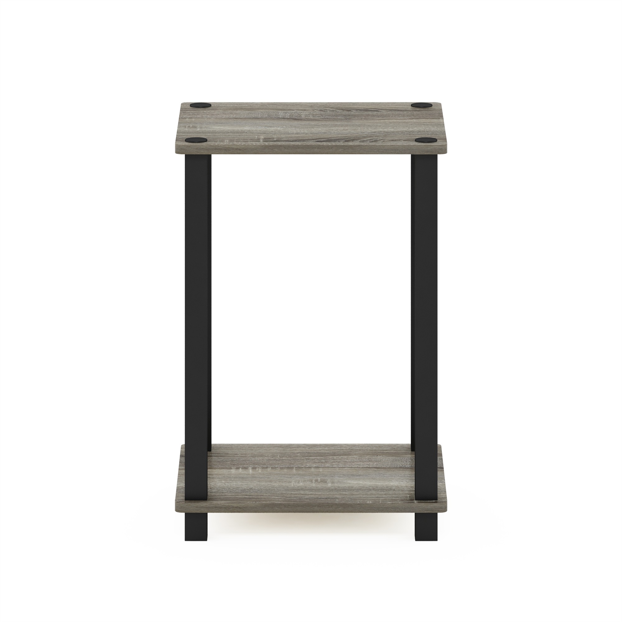 Furinno Simplistic End Table, Small, French Oak/Black