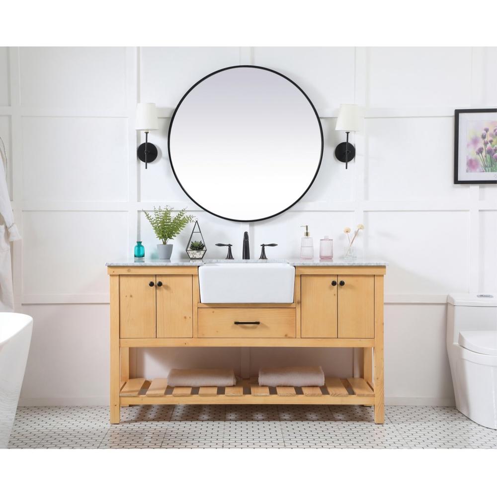Elegant Decor 60 inch single bathroom vanity in natural wood