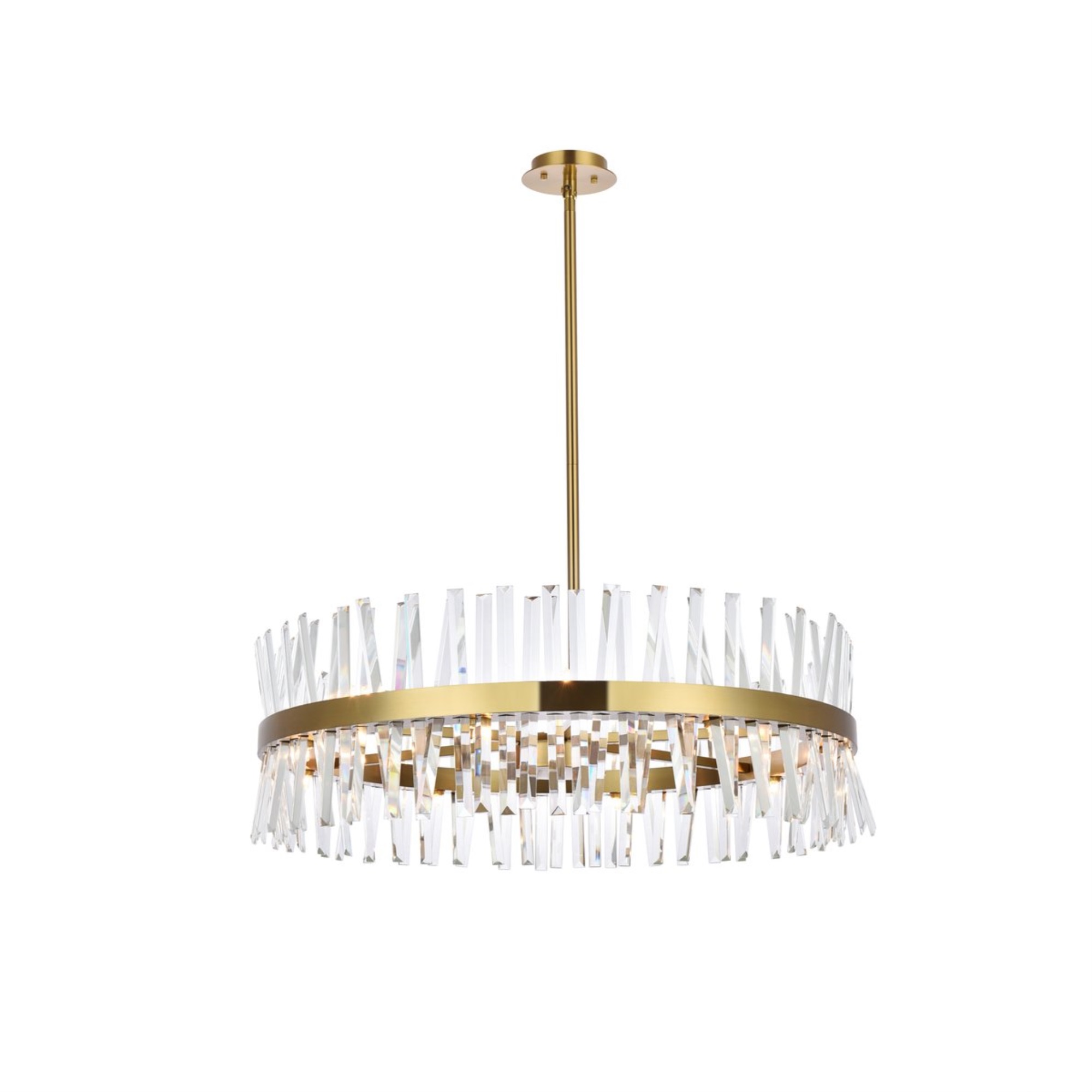 Elegant Lighting Serephina 36 inch crystal round chandelier light in ...