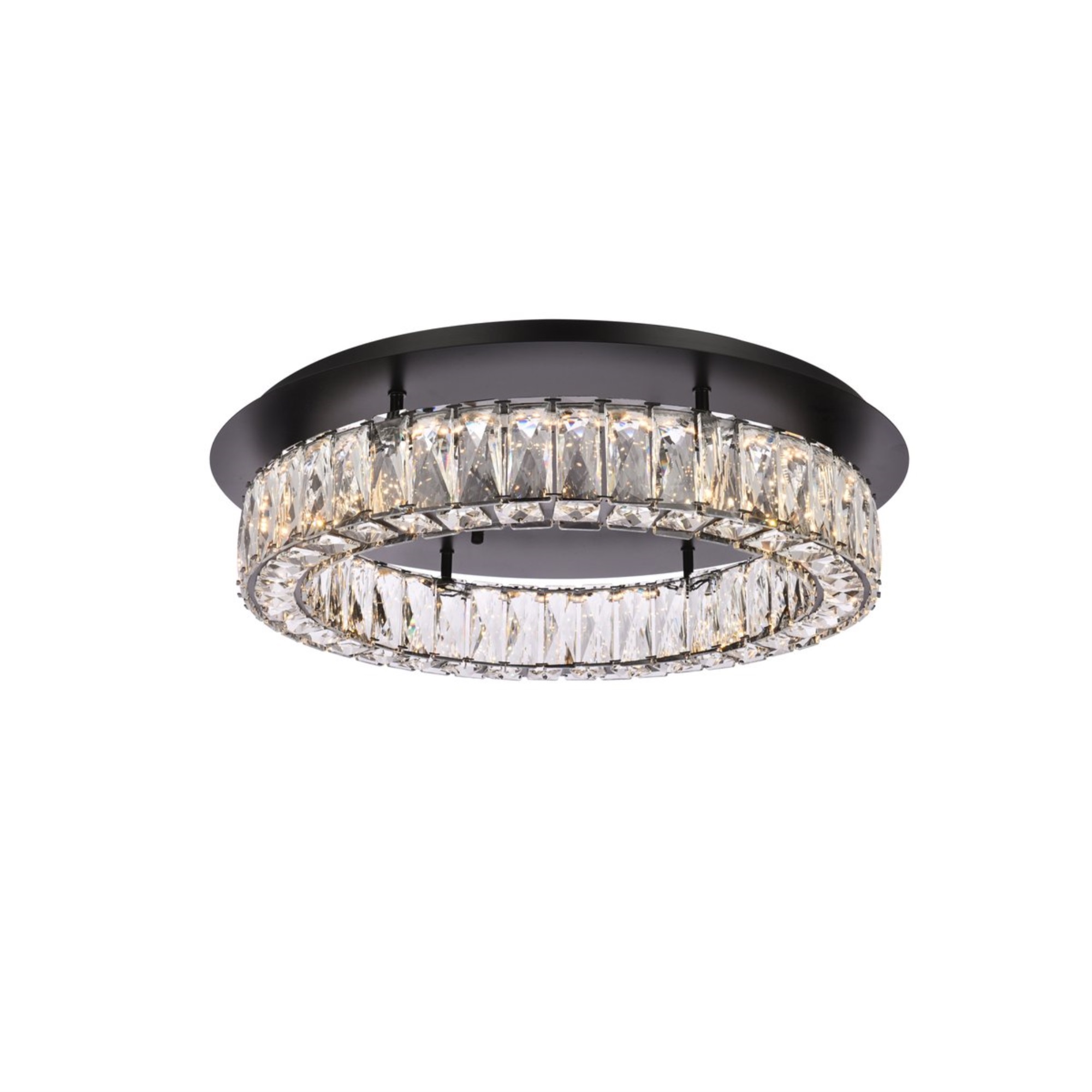 Elegant Lighting Monroe 22 inch LED single flush mount in black