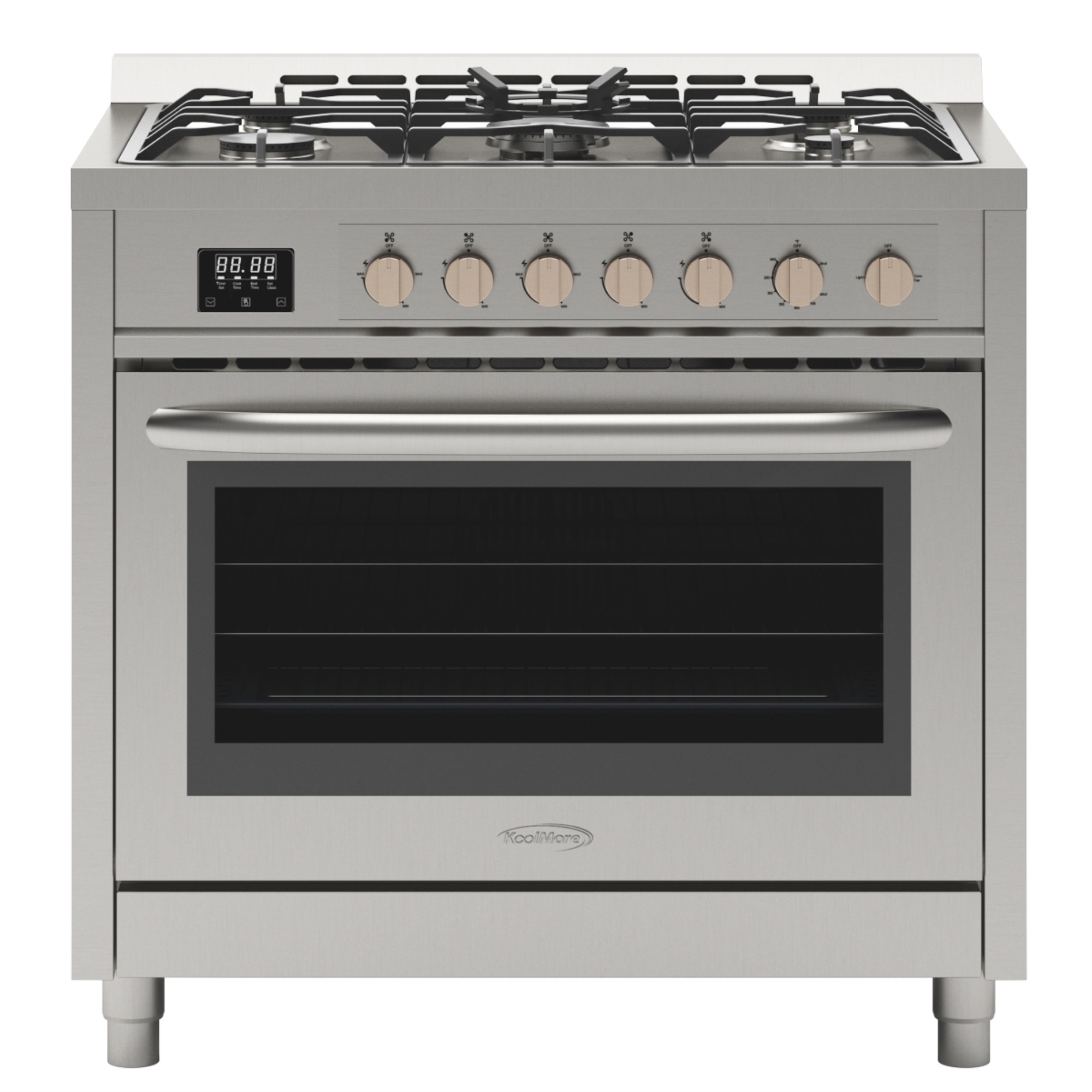 KoolMore 36 Inch Professional Gas range Stainless Steel with Legs