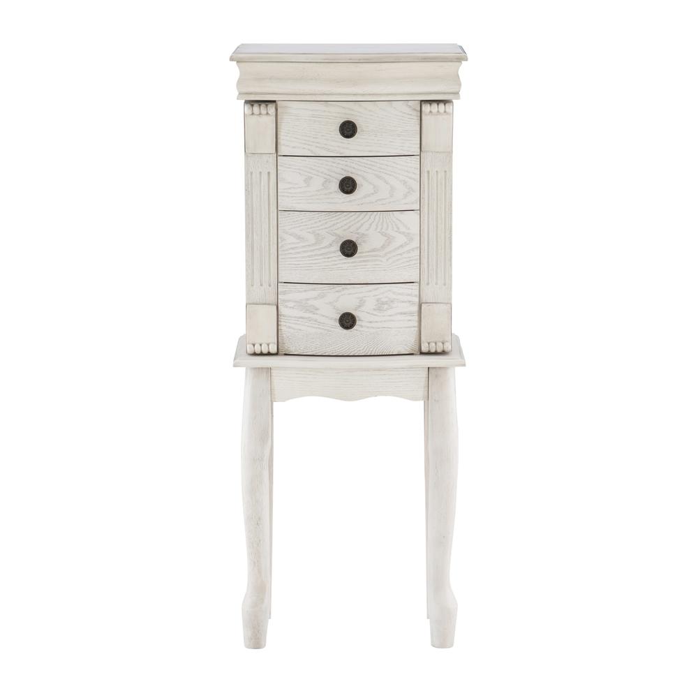 Powell Louis Philippe Jewelry Armoire  Off White