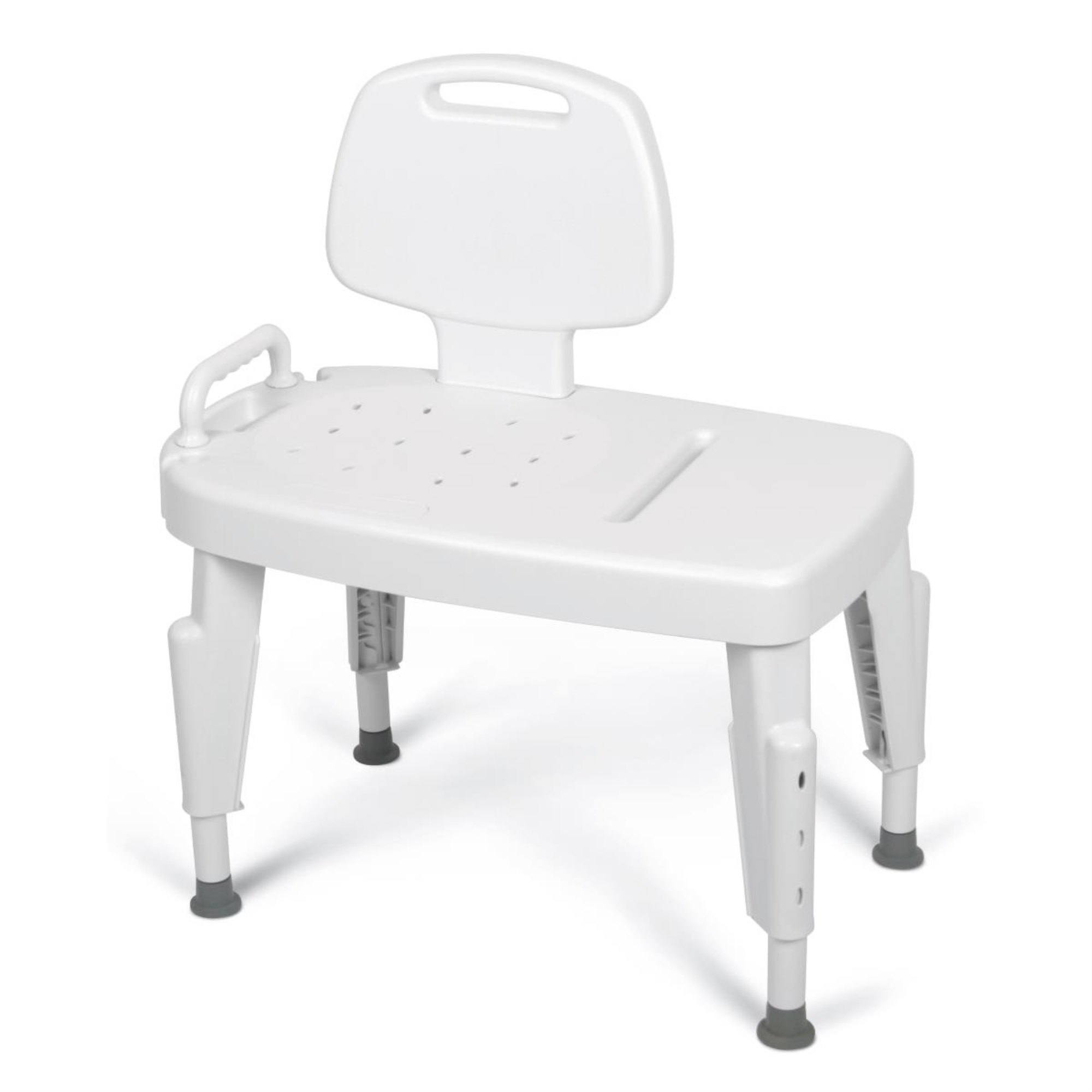 Medline Transfer Benches Composite Transfer Bench with Back and Arms