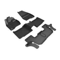 3D MAXpider FORD EXPLORER WITH 2ND ROW CENTER CONSOLE 2017-2019 KAGU BLACK R1 R2 R3 (SINGLE POST ON FRONT PASSENGER'S FLOOR)