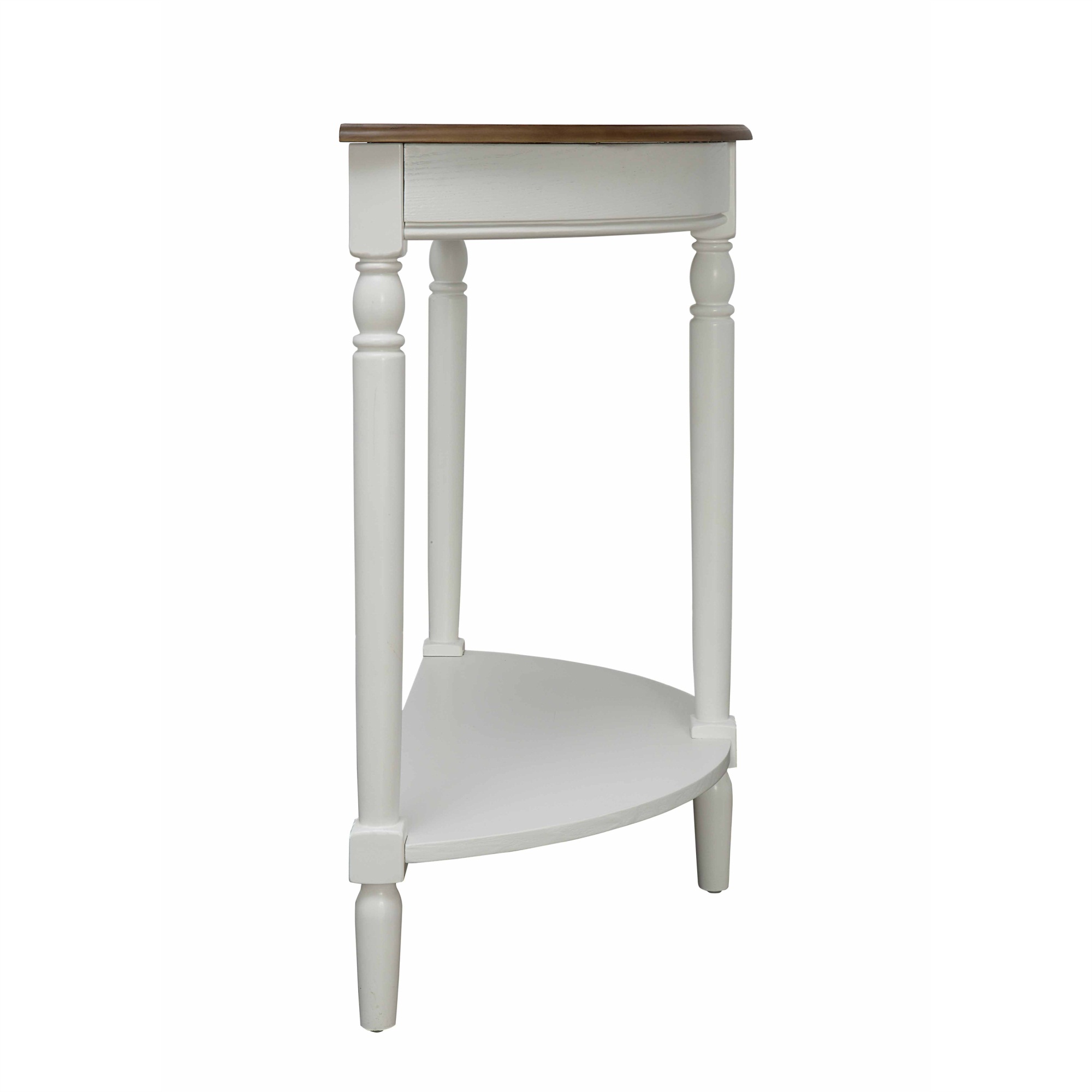 Convenience Concepts French Country Half-Round Entryway Table with Shelf