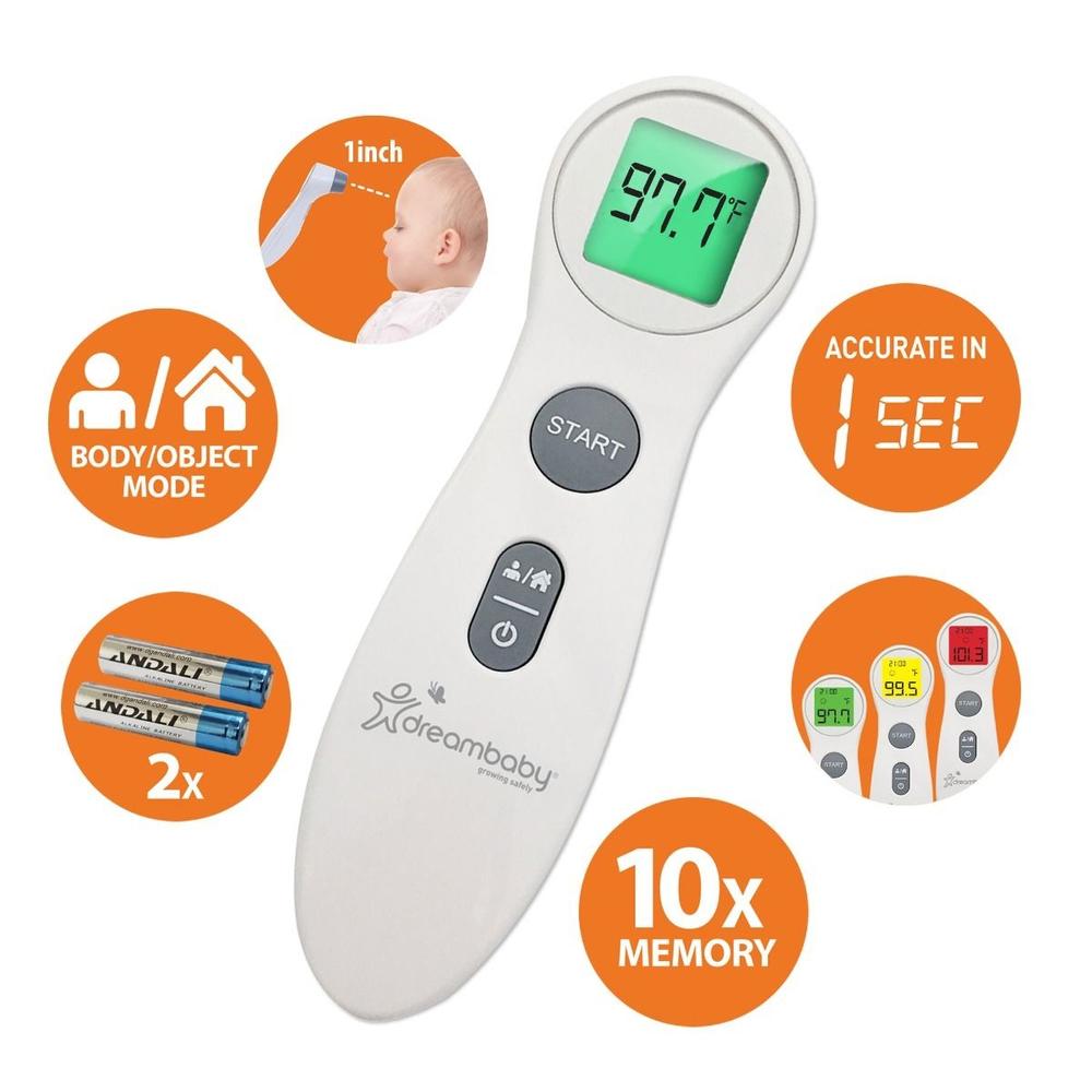 Dreambaby NEW Non-Contact Fever Alert Infrared Forehead Thermometer