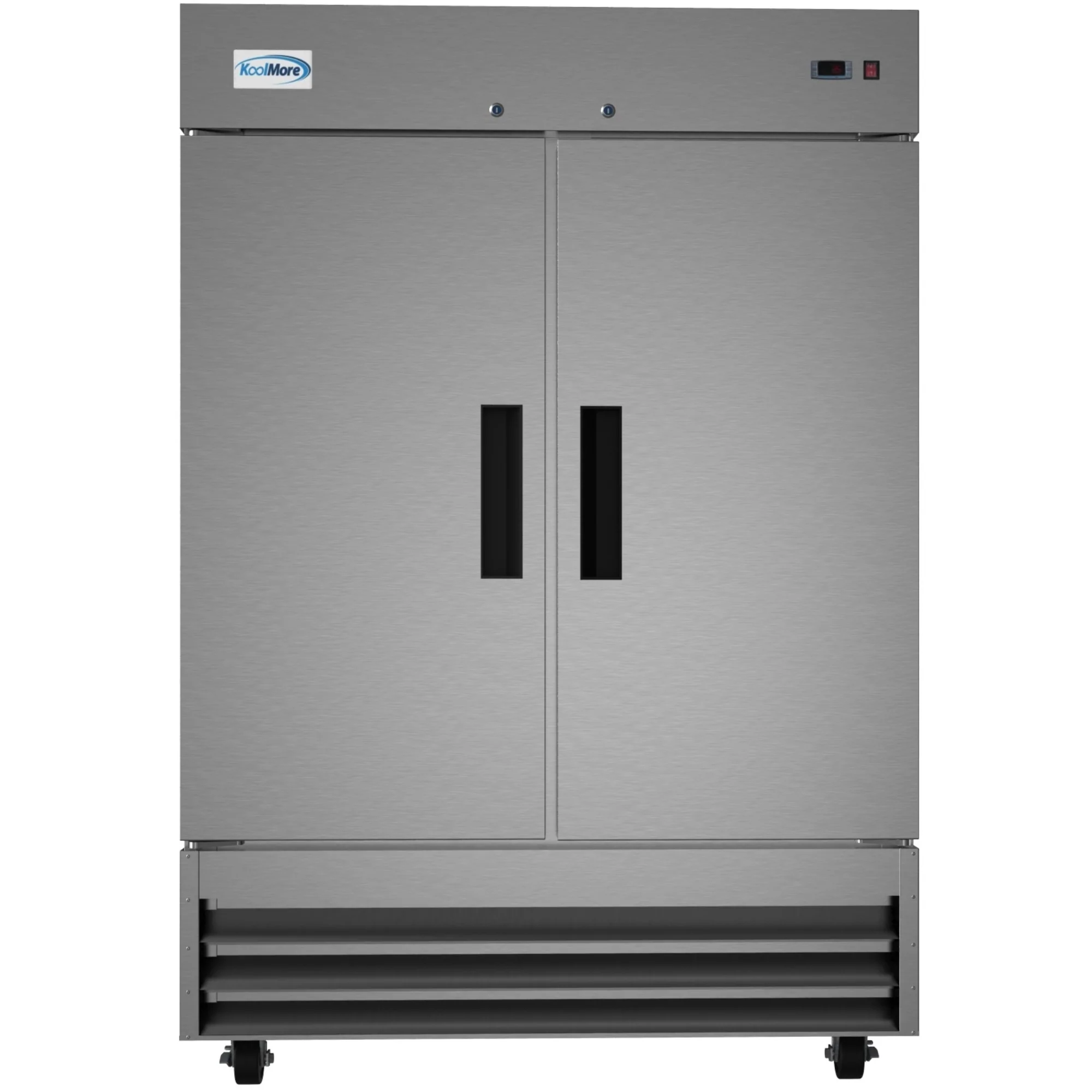 KoolMore 54" 2 Door Stainless Steel Commercial Reach-In Refrigerator Cooler  - 47 cu. ft
