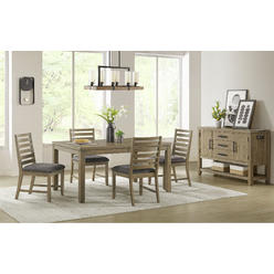Sunset Trading ED-D18620TB-4S-SV6P Saunders Dining Table Set with Four Ladder Back Chairs & Server&#44; 6 Piece