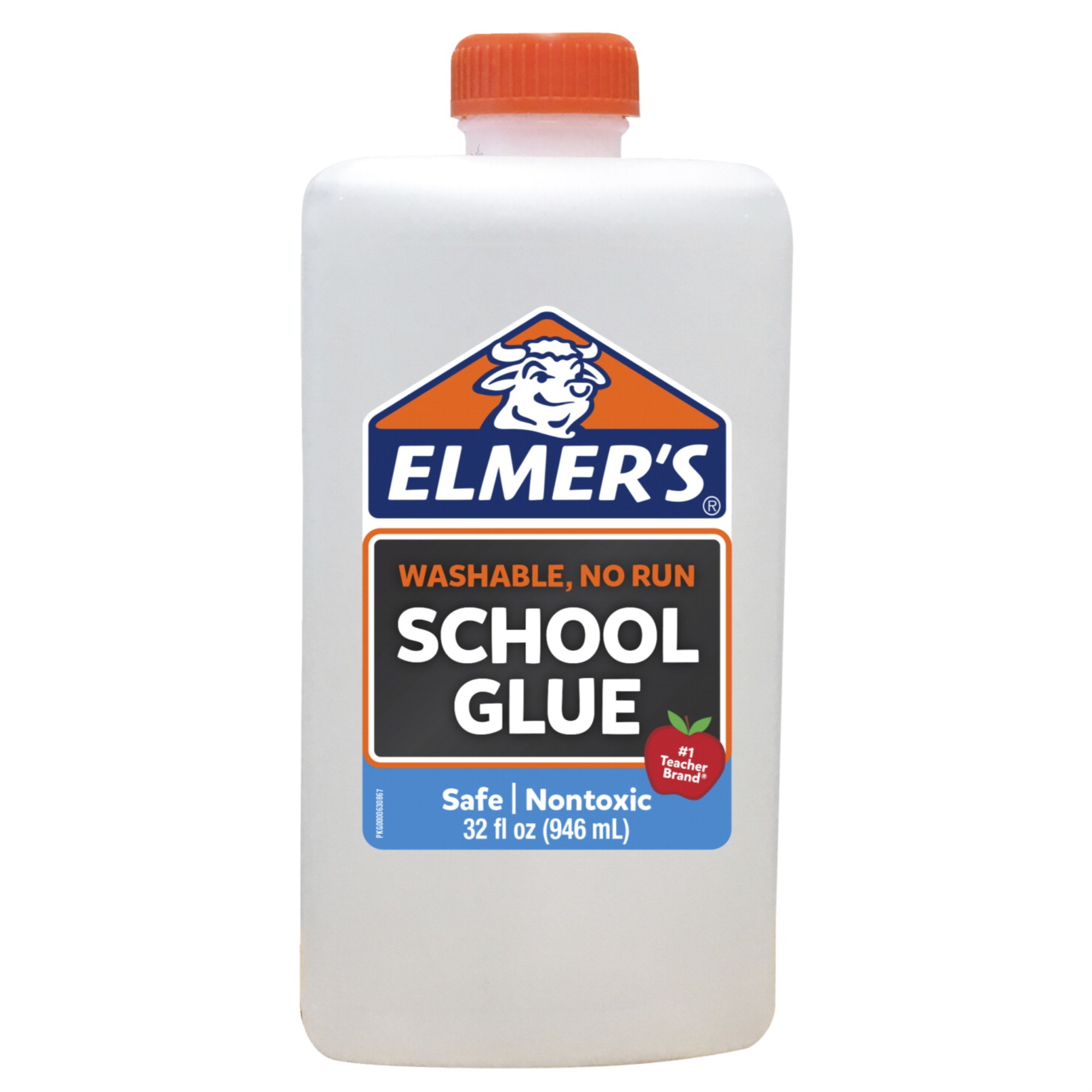Elmer's Washable No Run School Glue, Quart, White