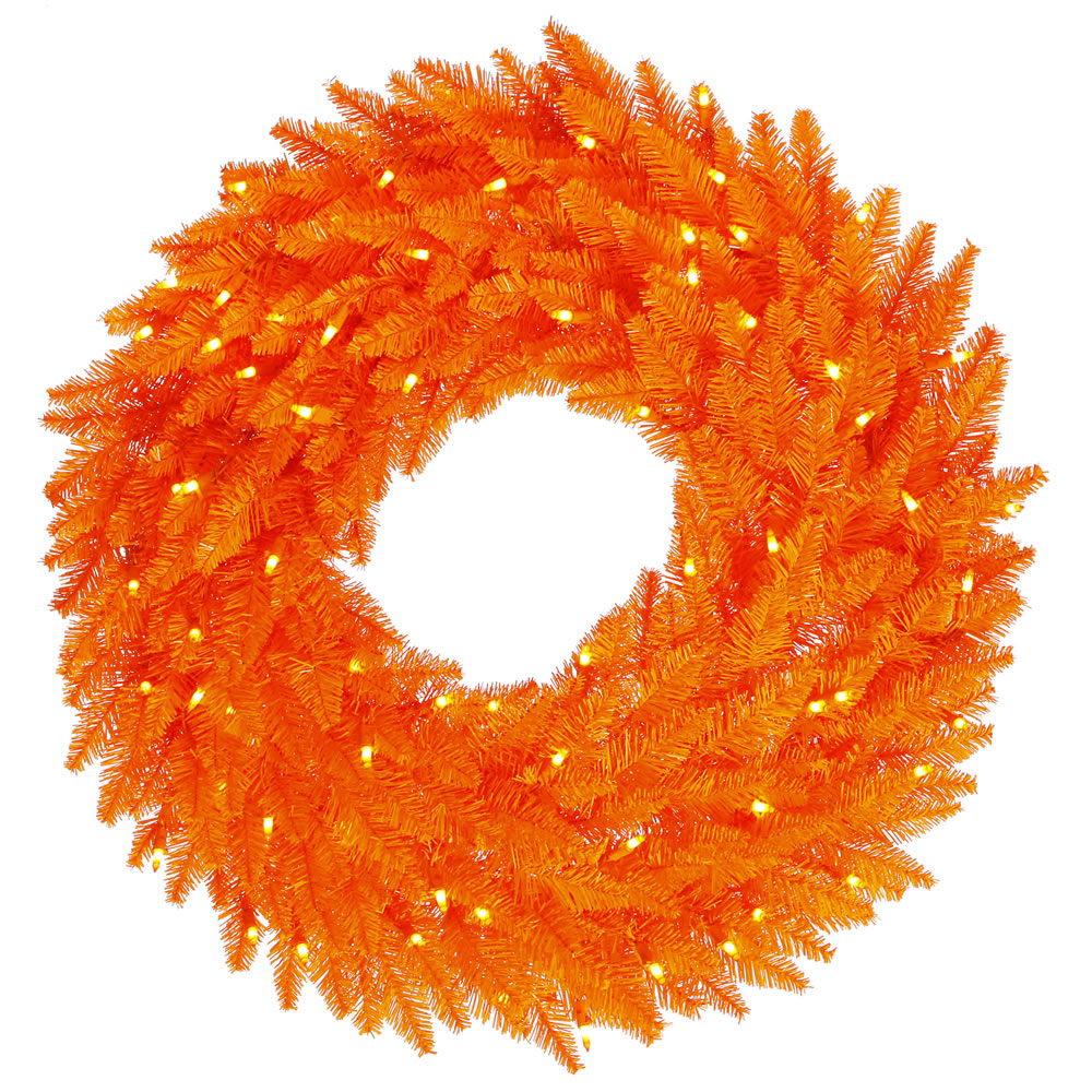 Vickerman 36" Orange Wreath DuraL LED 100Org 320T - K162437LED