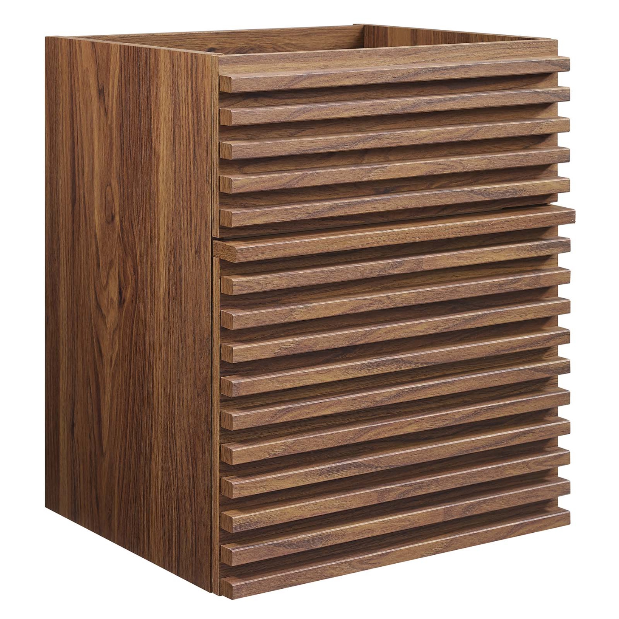 Photo 1 of Modway Render 18" Wall-Mount Bathroom Vanity Cabinet Walnut