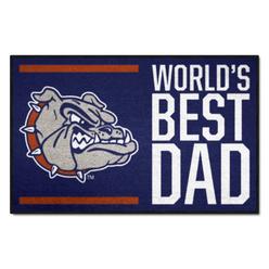 Fanmats 31210 19 x 30 in. Gonzaga Bulldogs Worlds Best Dad Starter Mat Accent Rug&#44; Navy Blue