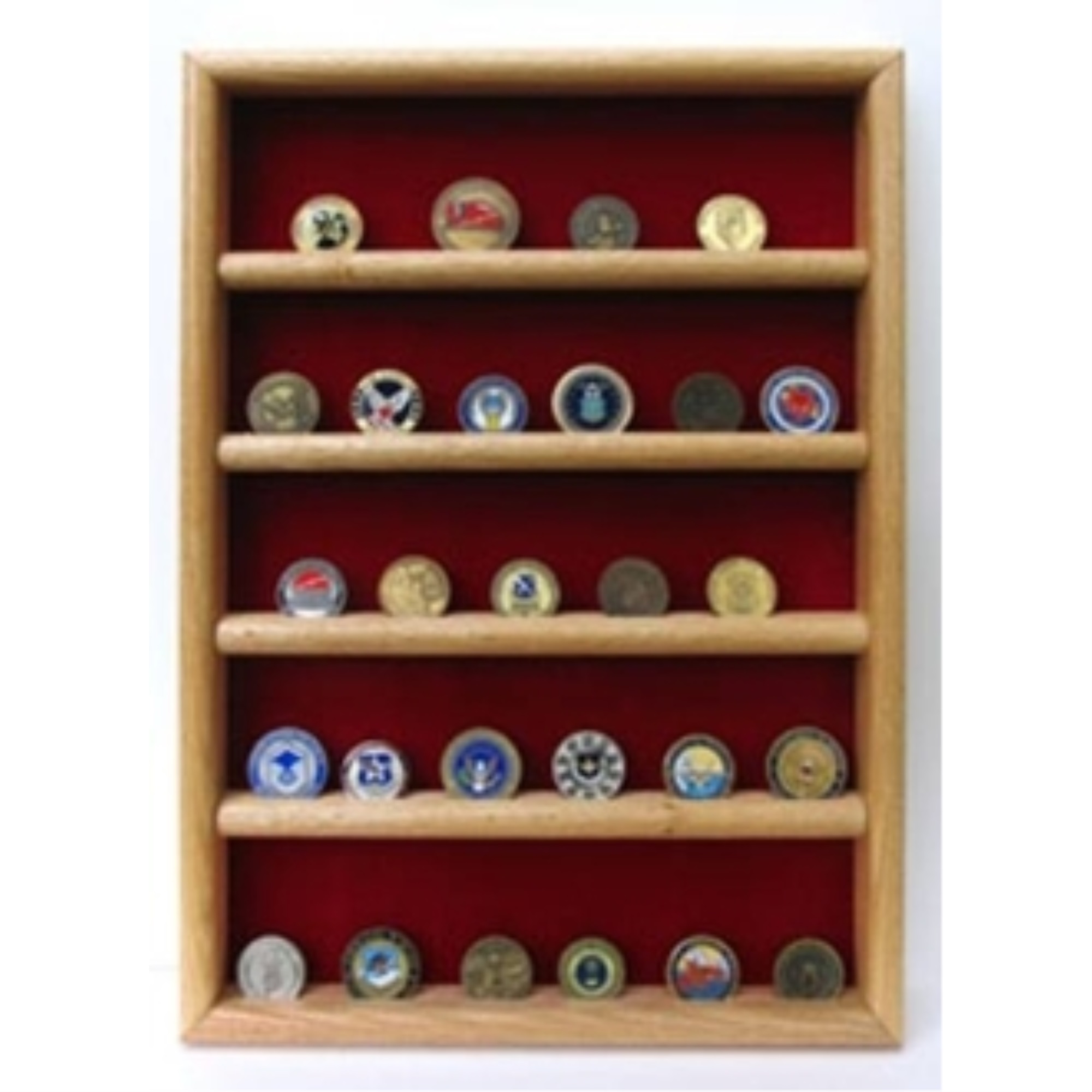 Flags connections Wall Coin Display, Challenge coin wall display