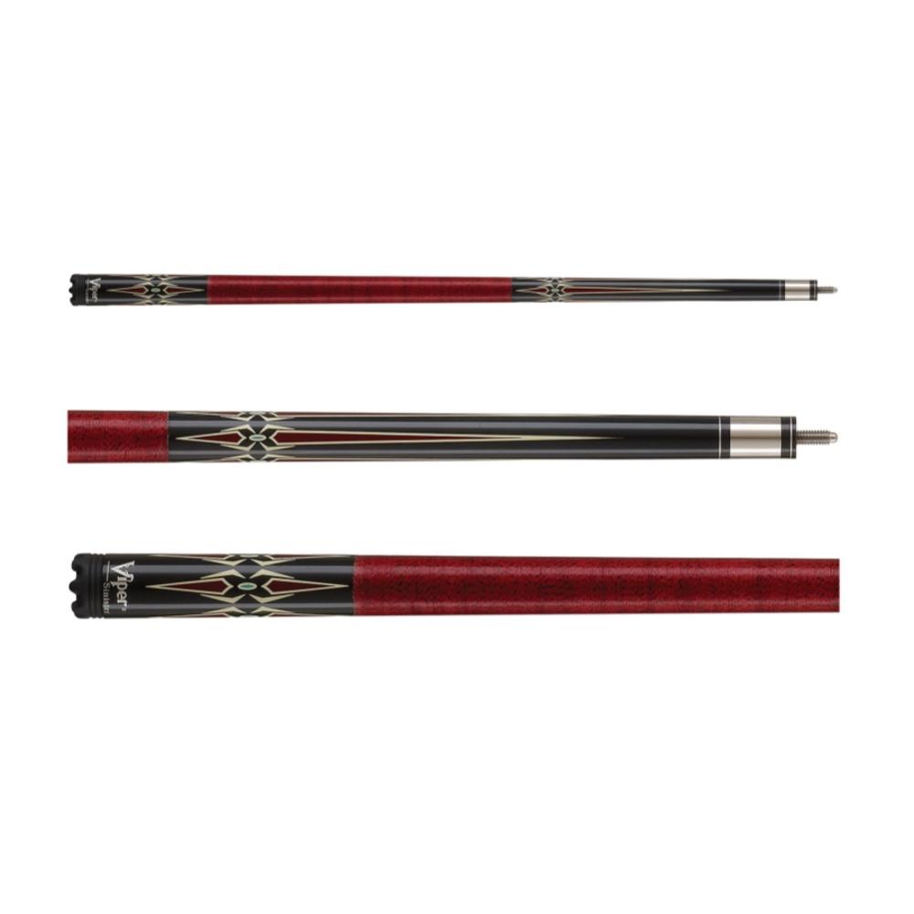 Viper Sinister Series Cue with Red Diamonds