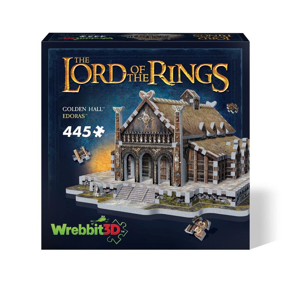 Wrebbit Puzzles Wrebbit3D - Lord Of The Rings - Golden Hall - Edoras 3D Jigsaw Puzzle - 445 Pieces