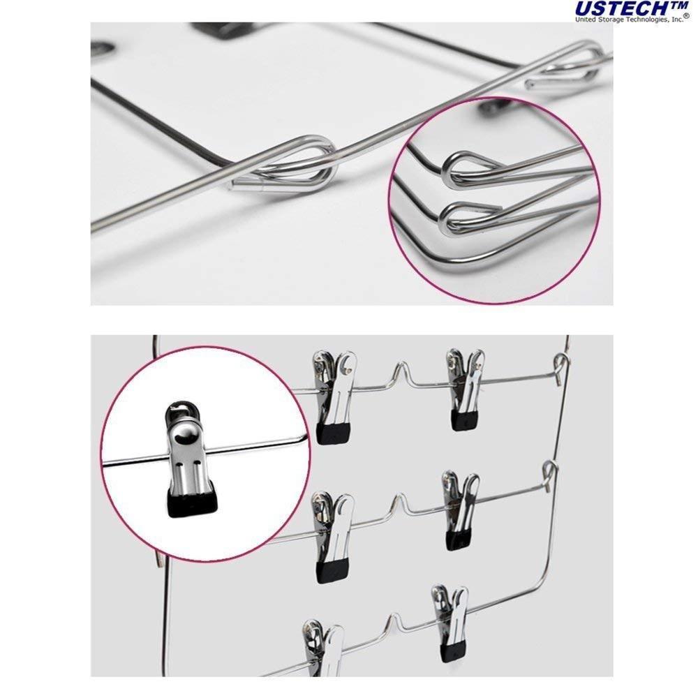 USTECH 6-Tier Foldable Hangers Made of Chrome Steel