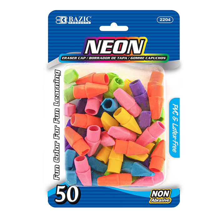 Bangkit BAZIC Neon Eraser Top (50/Pack)
