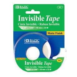 Bangkit Usa Corporation BAZIC 3/4" x 1296" Invisible Tape w/ Dispenser