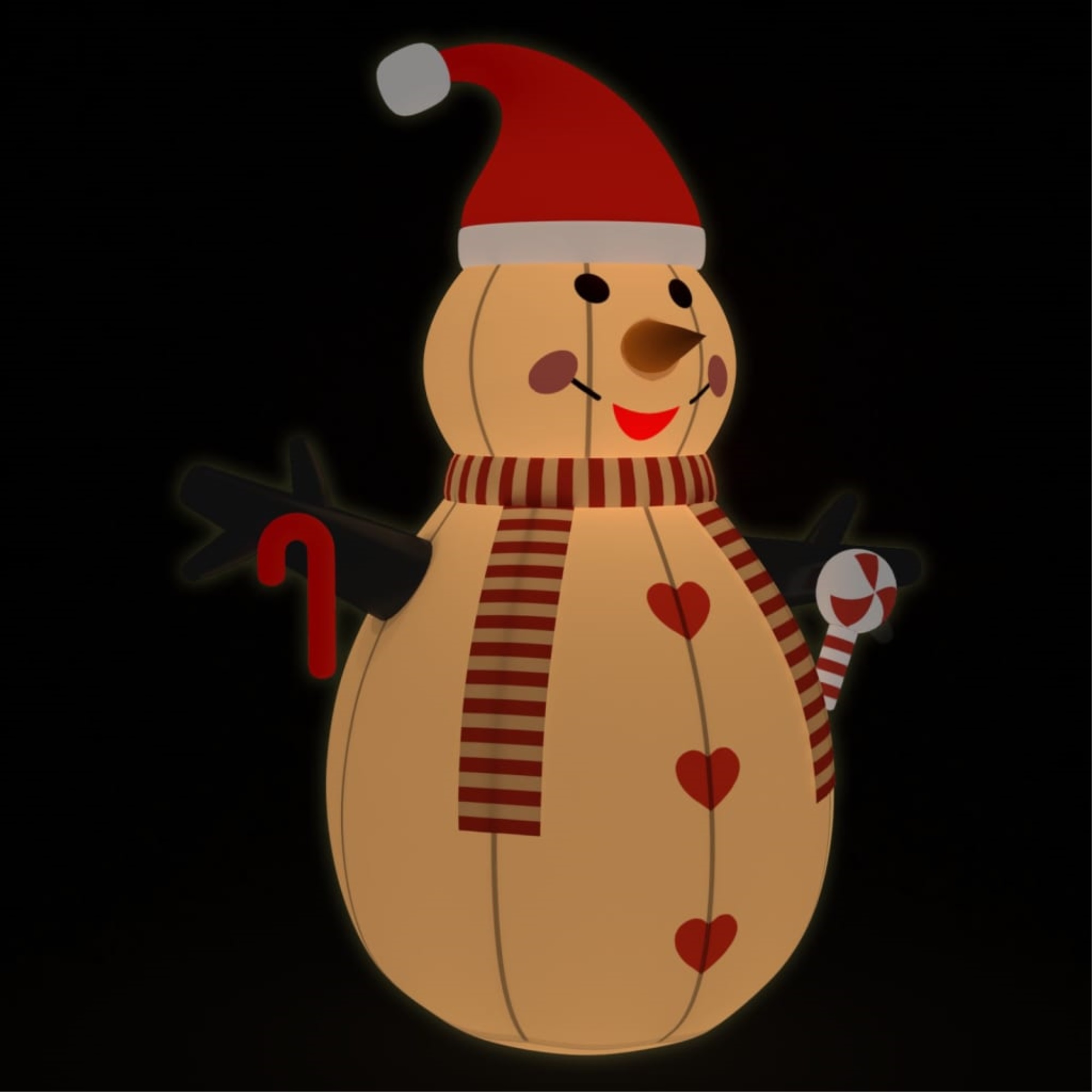 vidaXL Inflatable Snowman with LEDs 141.7"