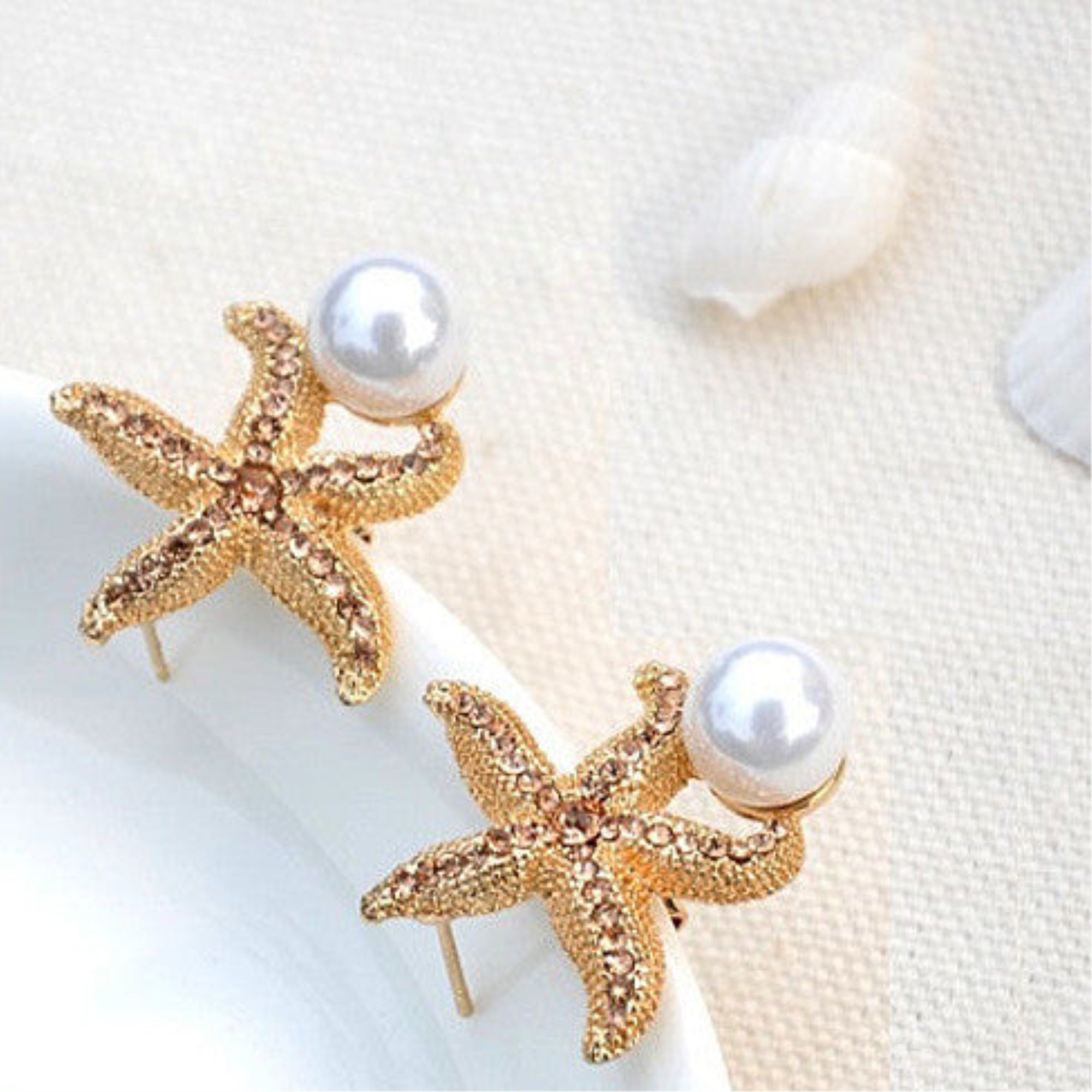Vista Shops Gifts from the Sea Starfish Pearl Earrings